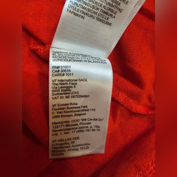 Northface Extreme Men's 2XL SS Tee Orange & Blue - Picture 9 of 9